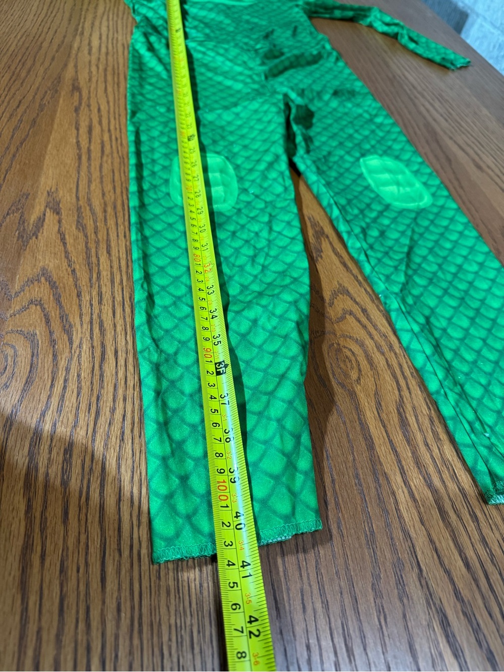 PJ Masks Gekko Costume Kids Size L 4-6 Green Jumpsuit Mask Tail Halloween - Picture 4 of 8